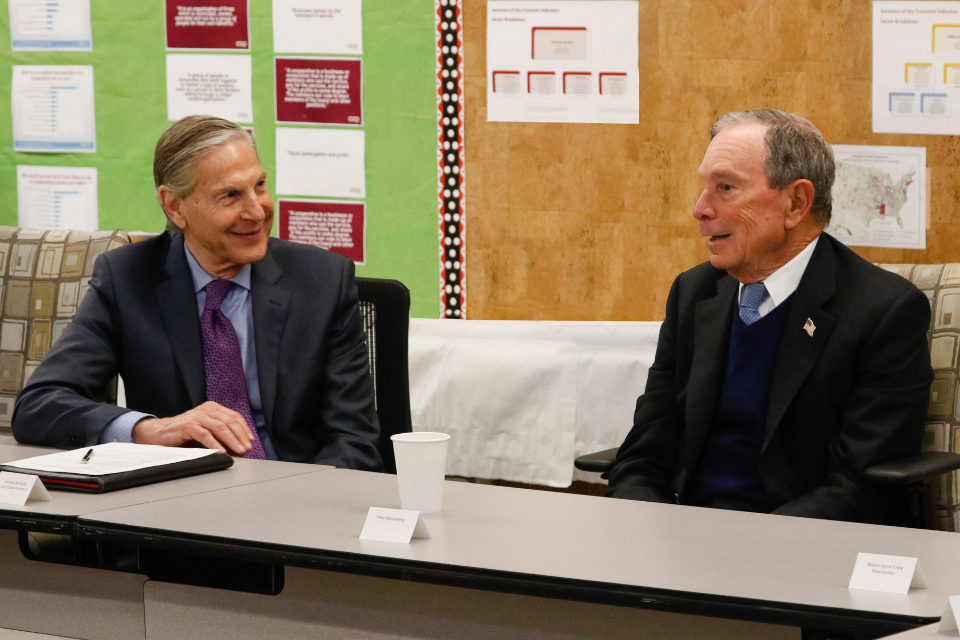 Former Mayor Bloomberg with Howard Brodsky